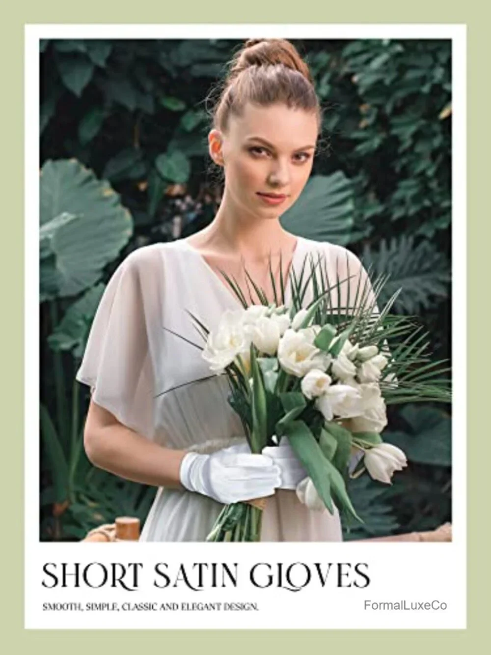 4 Pairs Women Short Satin Gloves Wedding Party Wrist Length Gown Opera